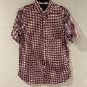 NWT Tahari premium sateen stretch button down in pink sand